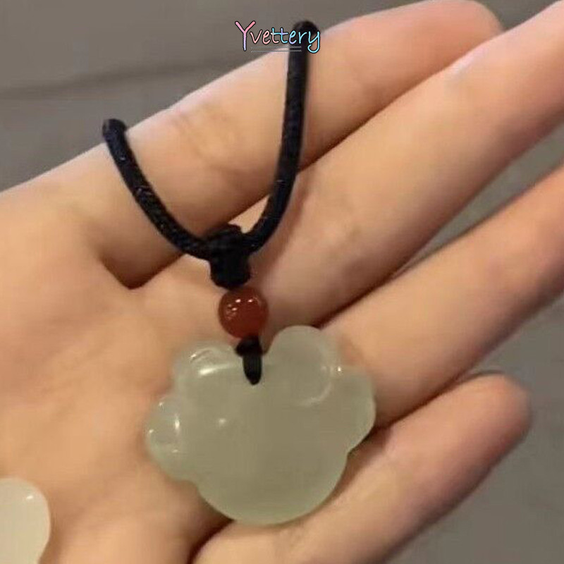 สร้อยคอเพื่อนที่ดีที่สุด สร้อยคอคู่รัก สร้อยคอล็อคความปลอดภัย สร้อยคอเชือกทอสไตล์จีนใหม่COD