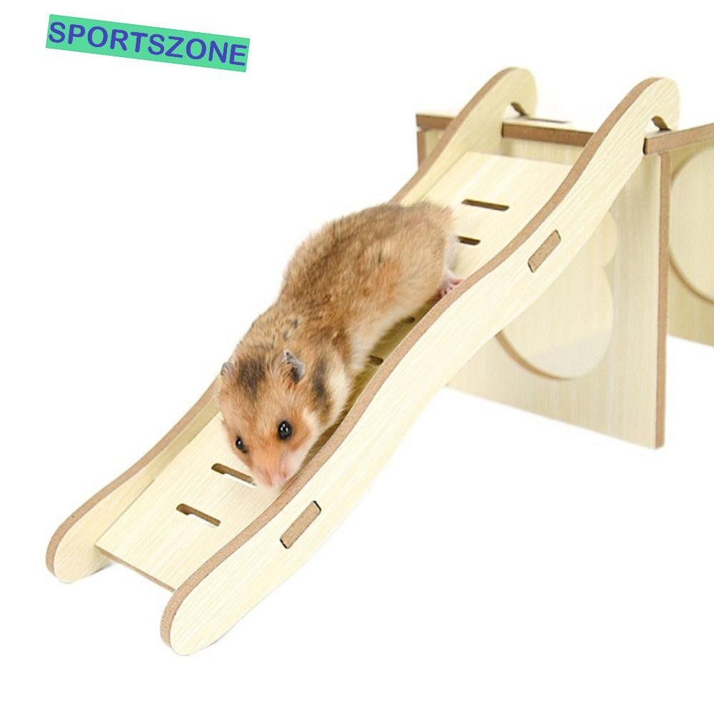 Sportszone บันไดปีนหนูแฮมสเตอร์, ไม้สัตว์กรงบันไดหนูแฮมสเตอร์ไม้, Wave Shapestaircase ตกแต่งรูปร่างคลื่นหนูแฮมสเตอร์ของเล่นบันไดสําหรับกรง