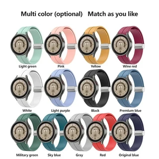 สายซิลิโคนแม่เหล็กสําหรับ Samsung Galaxy Watch 7 6 5 4 40/44 มม.5Pro 45 มม.สร้อยข้อมือสําหรับ Galaxy Watch 6 4Classic 43 มม.47 มม.