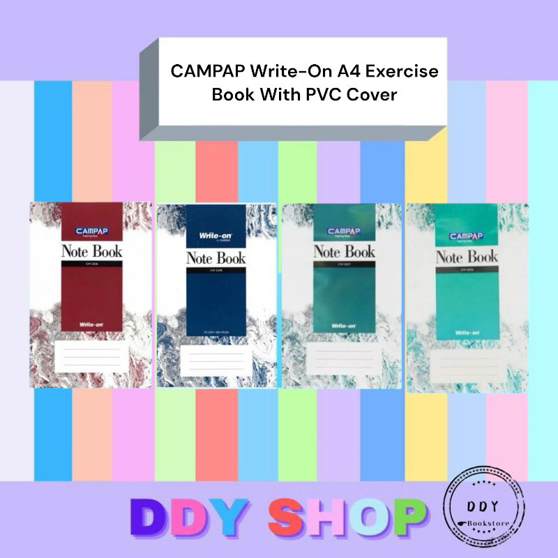 CAMPAP Write-On A4 หนังสือออกกําลังกายพร้อมฝาปิด PVC Notebook
