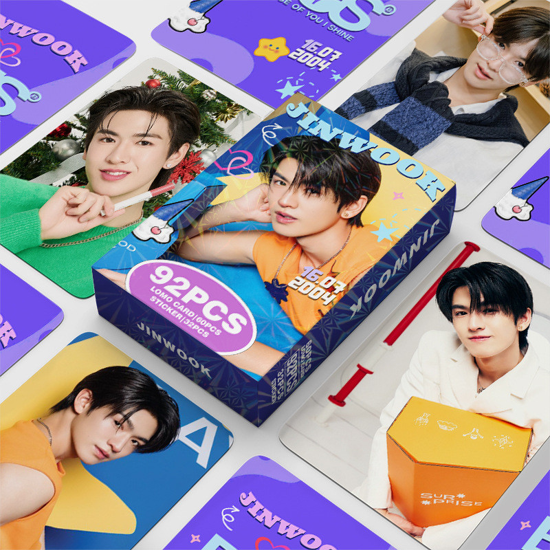 Bus เพราะคุณ I Shine BUS JINWOOK Photocard Lomo Card 60 ชิ้นการ์ด + 32 ชิ้นสติกเกอร์