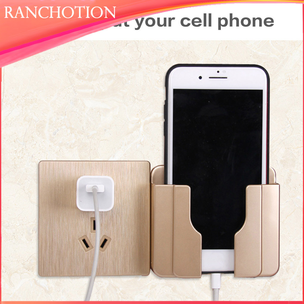 2/3 Hi.FANCY Phone Wall Holder โทรศัพท์มือถือติดผนังแท่นชาร์จชั้นวางข้างเตียงโทรศัพท์มือถือ Bracket