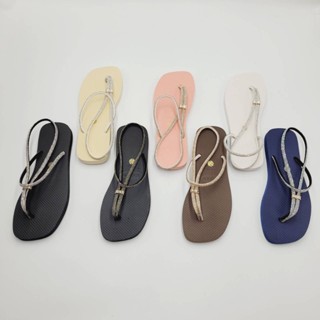 รองเท้าแตะรัดส้น สายแต่งเพชร น้ำหนักเบา (รูดปรับสายได้) รุ่น…