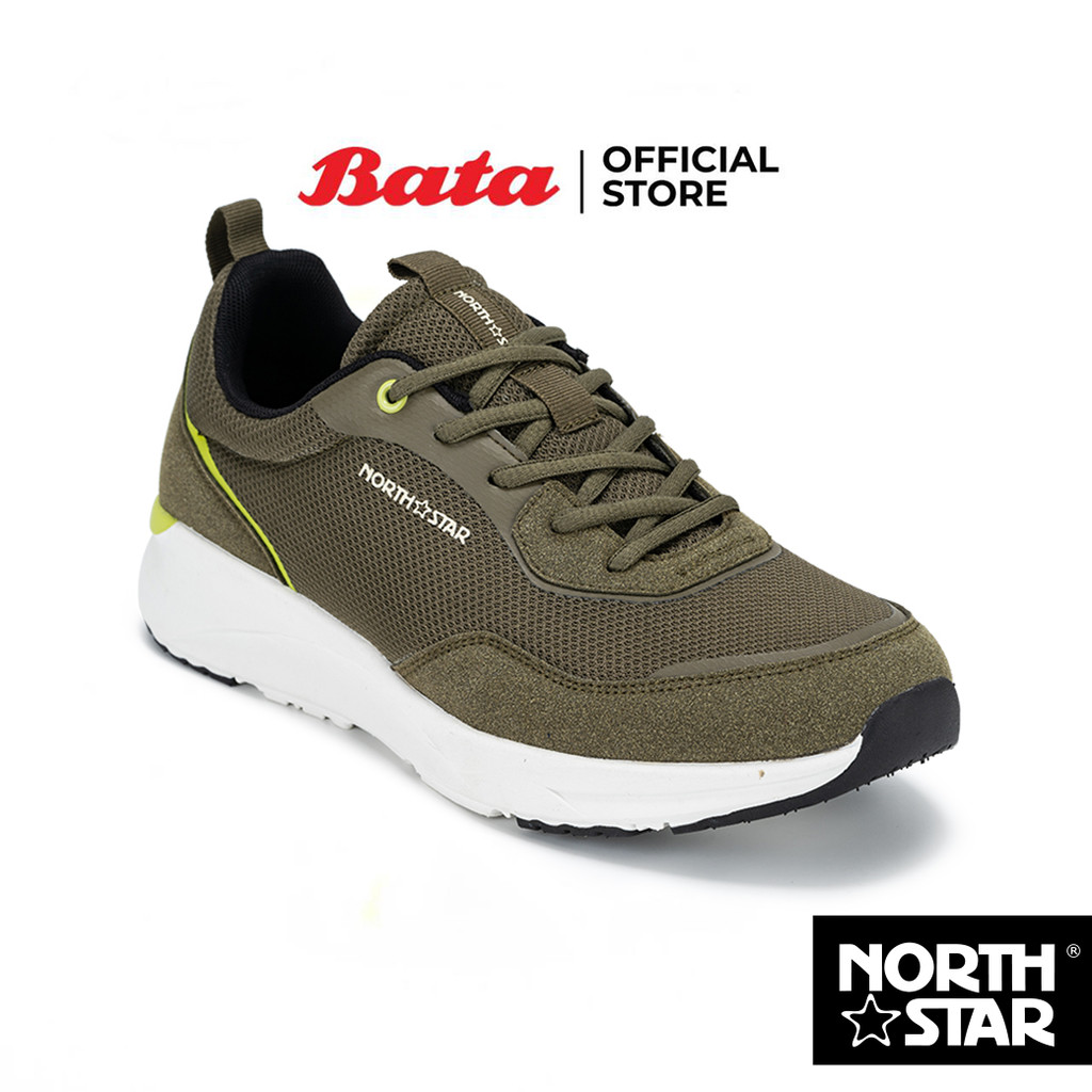 Bata บาจา by North Star รองเท้าผ้าใบสนีคเกอร์แบบผูกเชือก สำหรับผู้ชาย รุ่น TAMAN สีเขียวมะกอก 8207089 สีกรมท่า 8209089