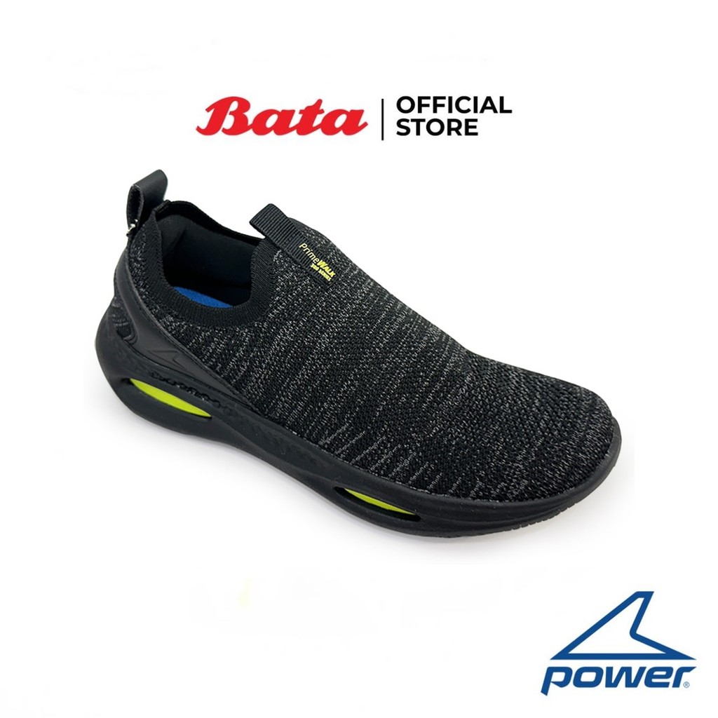 Bata บาจา Power รองเท้าผ้าใบเดินออกกำลังกาย สำหรับผูชาย รุ่น PRIME WALK 300 SLIP V4 สีดำ 8286838