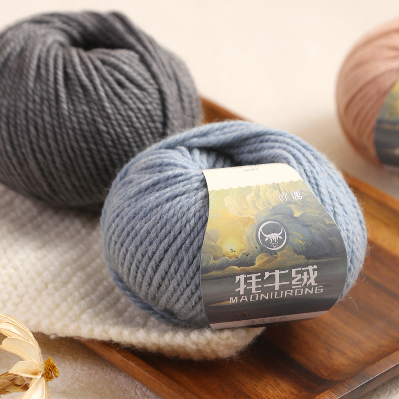 Acridine Yak เส้นด้ายขนสัตว์ Ball Hand-Knitted เสื้อกันหนาวผ้าพันคอผ้าพันคอขายส่งโครเชต์ Stick เข็ม diy วัสดุแพคเกจ