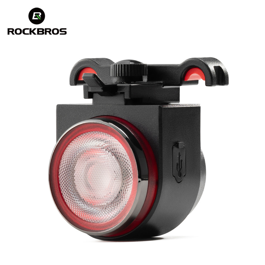 ROCKBROS รีโมทคอนโทรลนาฬิกาปลุกแตรไฟท้าย สัญญาณเบรกเซ็นเซอร์ IPX5 กันน้ำ 115dB สำหรับขี่จักรยาน