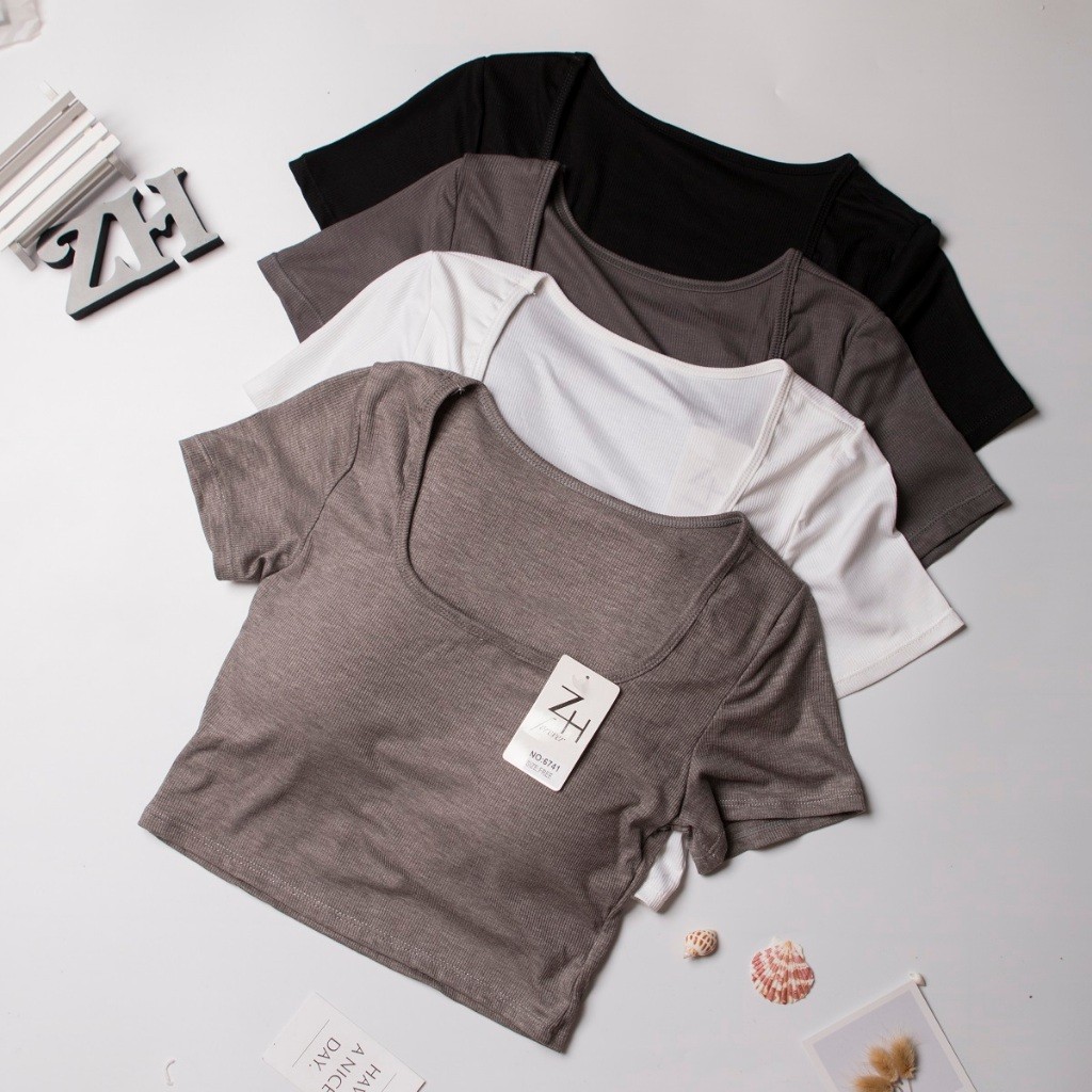 zh-forever.6741 เสื้อครอป มีฟองน้ำในตัว