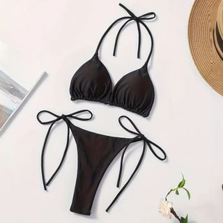 🧸💦Karola Bikinis⛱️🧸 ส่งไวจากไทยบิกินี่+เสื้อผ้ากันแดด บิกินี่ swim ชุดว่ายน้ำจีสตริง 5 สี YY03