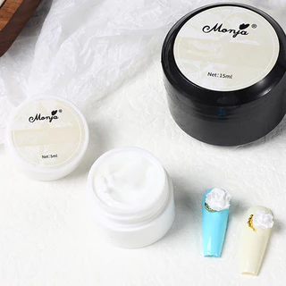 Monja 5ml เล็บเจลประติมากรรม 3D Embossment ไม่มีเช็ด มือแกะสลักเจลภาพวาด UV เจลเล็บเครื่องมือ-PY