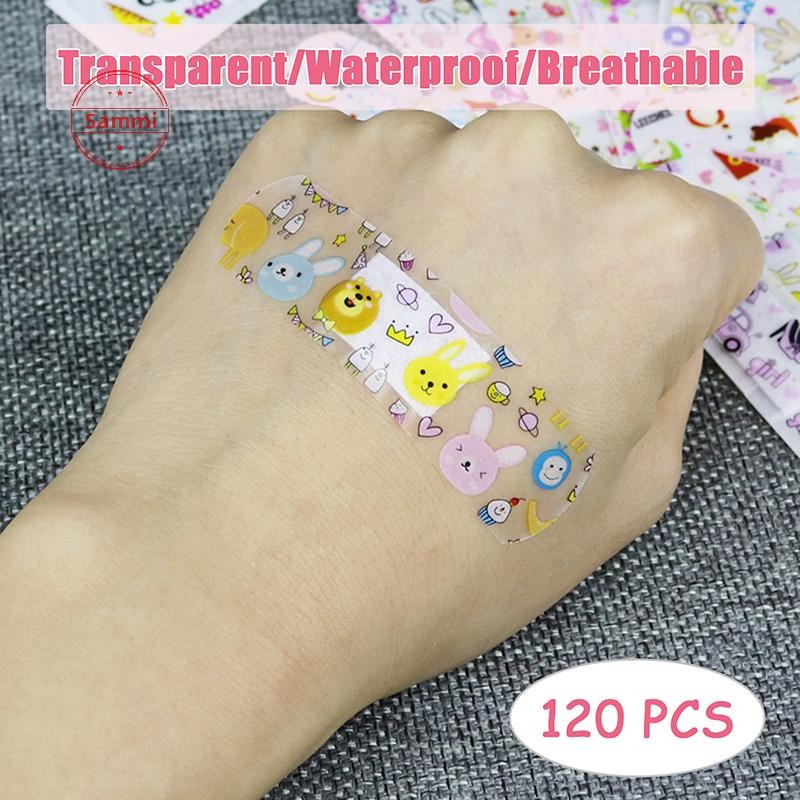 Sammi 120PCS กันน้ํา Breathable โปร่งใส Band Aid Hemosis พลาสเตอร์ฉุกเฉิน TH