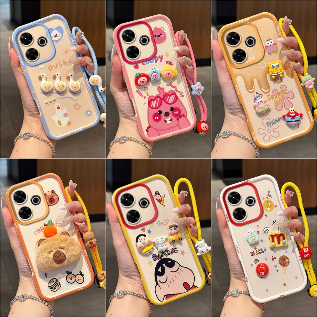 เคส Redmi 13 Redmi 13X เคสโทรศัพท์ซิลิโคนอ่อนนุ่มลายการ์ตูน 3D