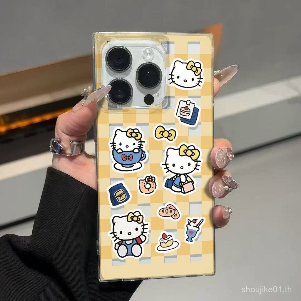 Fxk ขนม Hello Kitty น้ําแข็งคริสตัลก้อนสําหรับ iphone 14 13 11 15 16 12 14PROMAX 13PROMAX 14PLUS 15P