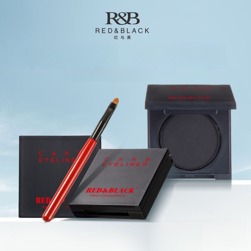 RED&BLACK Eyeliner แป้งอายไลเนอร์ที่ละลายน้ําได้ ติดทนนาน สําหรับครีมอายไลเนอร์ Long Time To Color T