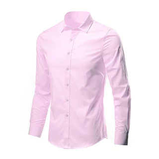 เสื้อเชิ้ตสีขาวผู้ชายแขนยาว สไตล์เกาหลี สวมใส่ได้ทั้งงานธุรกิจและลำลอง