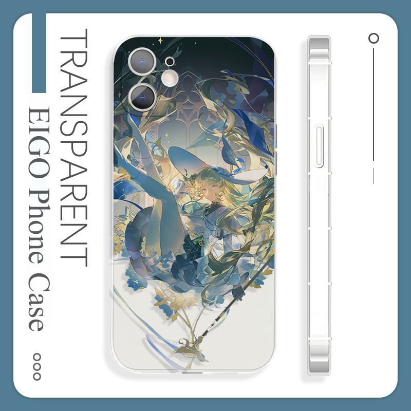 สําหรับ iPhone 6-16 Series Wuthering Waves Phoebe Artist-Inspired TPU Case โปร่งใส/ขาว/ดํา​