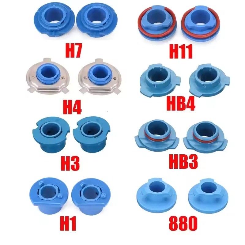 2 ชิ้นรถ LED ไฟหน้าหลอดไฟฐานอะแดปเตอร์ซ็อกเก็ต Retainer Holder 880 / 9006-HB4 / 9005-HB3 / H11 / H7 / H4-HB2 / H3 / H1