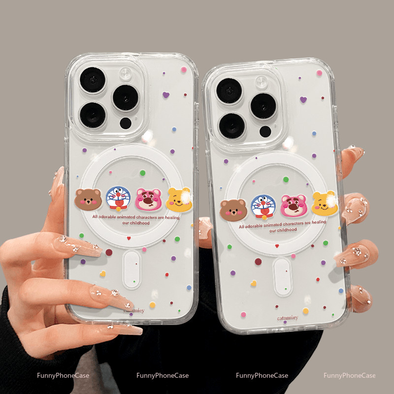 เข้ากันได้กับ ไอโฟน 11 12 ไอโฟน 13 Pro Max 14 ไอโฟน 15 Pro Max ไอโฟน 16 Pro Max เคสโทรศัพท์นุ่มน่ารัก HXYCK004