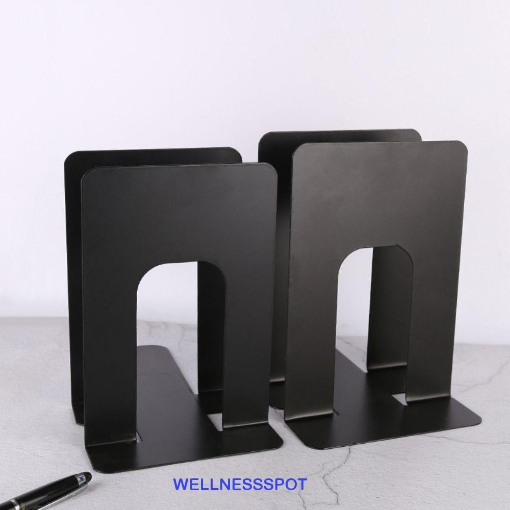 Wellnessspot ที่คั่นหนังสือตั้งโต๊ะ, INS ขาตั้งหนังสือเหล็กทนทาน, จอแสดงผลจัดระเบียบเดสก์ท็อปรูปตัว L Simple Book Support Rack นิตยสาร