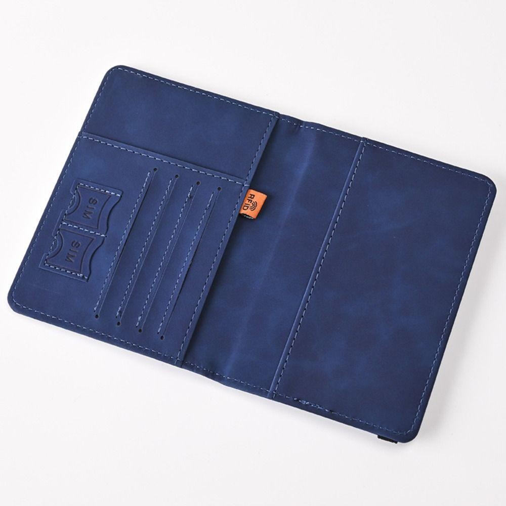 ฝาครอบหนังสือเดินทาง UUMIR RFID, คลิปกระเป๋าสตางค์หนังสือเดินทางมัลติฟังก์ชั่นบางเฉียบ, ที่ใส่บัตรประจําตัวหนัง PU Travel
