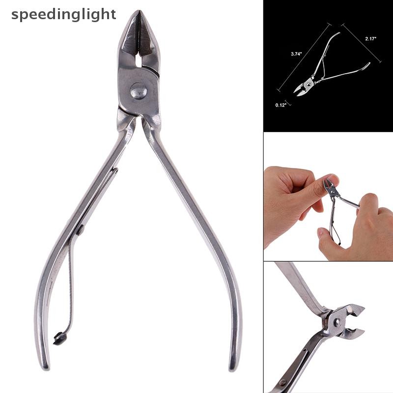 Speedinglight Nail Art Cuticle Nipper เครื่องตัด Clipper ทําเล็บมือเล็บเท้าสแตนเลสเครื่องมือ A สปีดไลท์