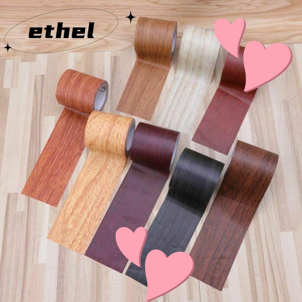Ethel1 5M/ม้วนสติ๊กเกอร์ซ่อมพื้น,ลายไม้สมจริงท่อเทป,คุณภาพสูงกันน้ําSelf-กาว Skirting Lineตกแต่งบ้าน