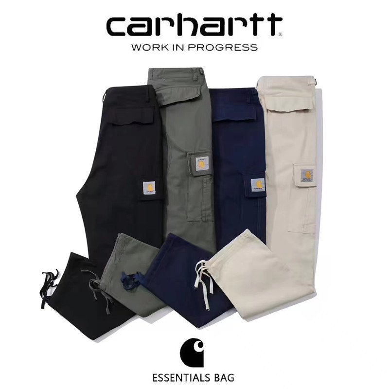 Carhartt Overalls Pocket Casual Men Women Straight Pants Pants Pants Pants