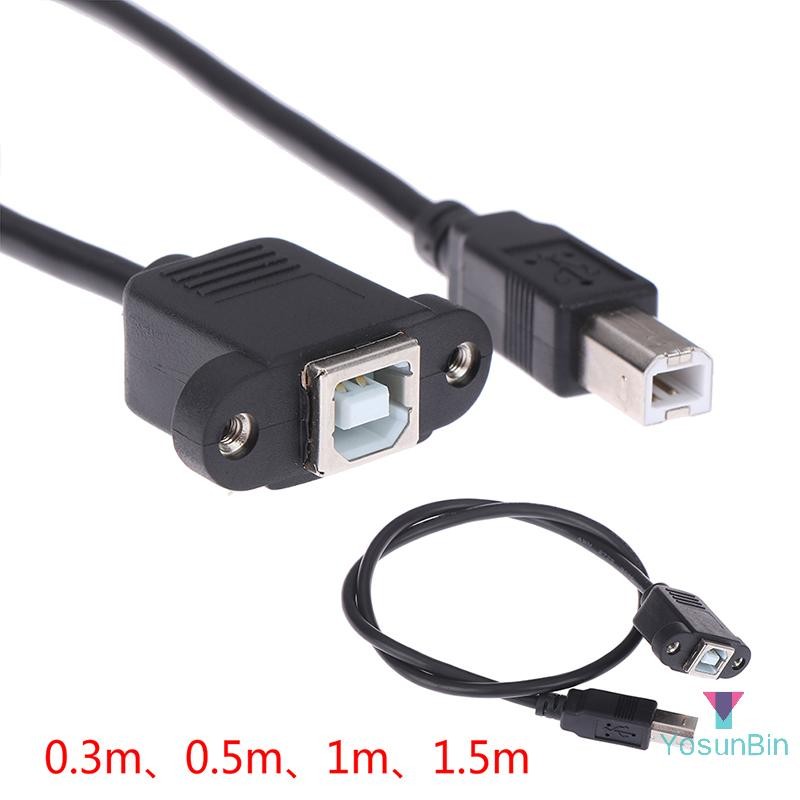 Yosunbin] USB 2.0 Type B Male to Type B Female Printer Extension Cable With Panel Mount new