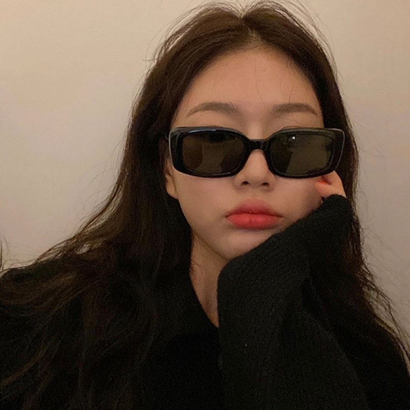 แว่นกันแดด กรอบแคบ สีขาว สไตล์วินเทจ ย้อนยุค UV400 แฟชั่นสําหรับผู้หญิง - รูปที่ 6