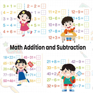 GeeToy 10/20/50/100 ภารกิจฝึกคำนวณทางคณิตศาสตร์ 80 หน้า สมุดฝึกคำนวณเด็กประถม การเขียนด้วยมือ การฝึกคำนวณเร็ว ของเล่นเสริมทักษะ