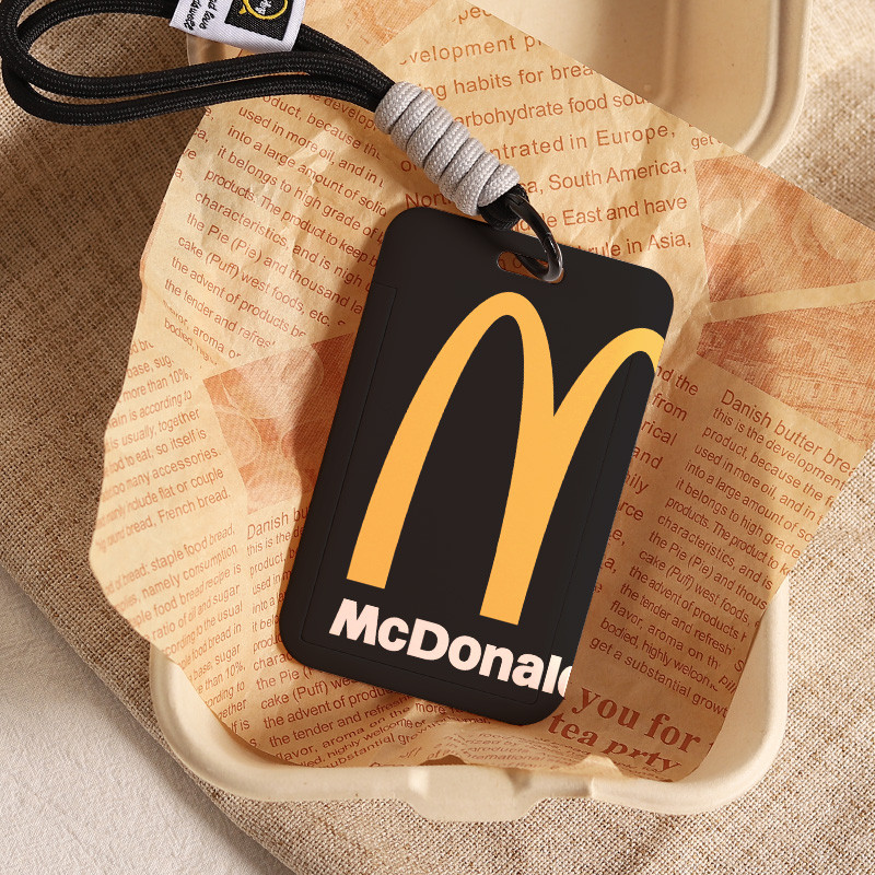 Creative McDonalds Meal Card Cover Minimalist McMen M Ji Student Campus Couple Card Holder Electric Vehicle NFC Card Case