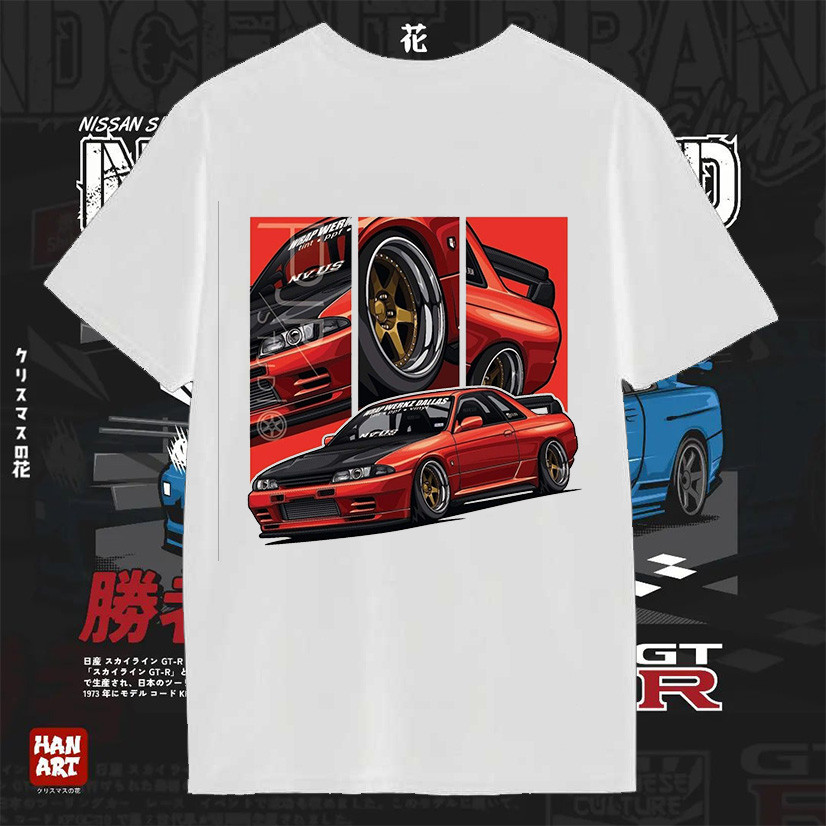 👍ปกติ [พร้อมส่ง]✨ เสื้อยืดลำลองฤดูร้อน เสื้อยืด พิมพ์ลาย Nissan SKYLINE GTR R34 NISMO Z-TUNE SPECIAL