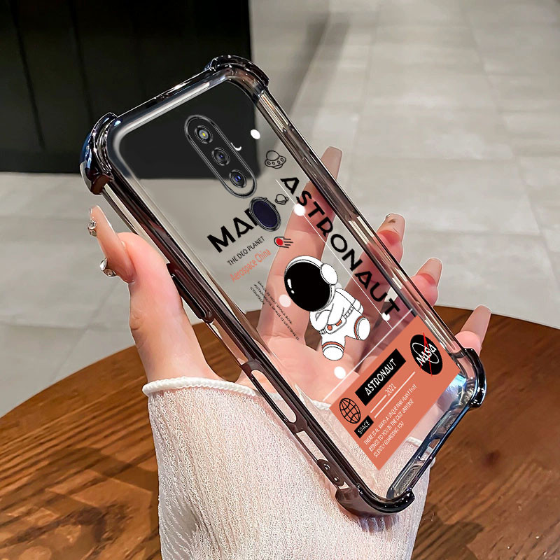 กันกระแทกcase สําหรับ OPPO F11 Pro F11 เคสโทรศัพท์ TPU รูปแบบนักบินอวกาศ high-end ป้องกันนิ่ม