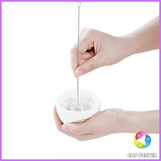 E.C. แปรงล้างหลอดดูด จุกนม ขนไนล่อน ไม่ทำให้เป็นรอย Stainless steel soft straw straw brush
