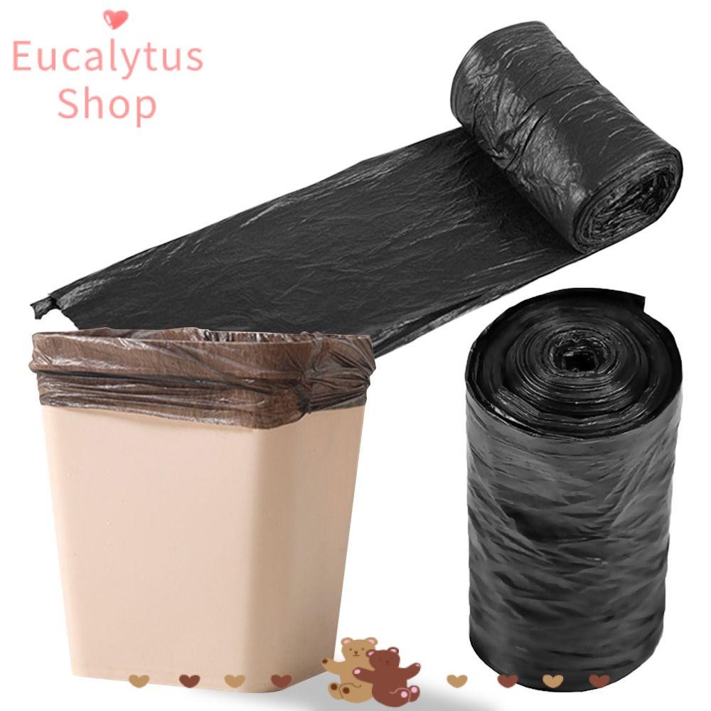 Eucalytus1 1 ม้วน 13 ถุง/ม้วน Rubbish กระเป๋า, 40x50 ซม.จุดถุงขยะ, ถังขยะในครัวเรือนทิ้งถุงพลาสติกสีดําห้องน้ําห้องครัว