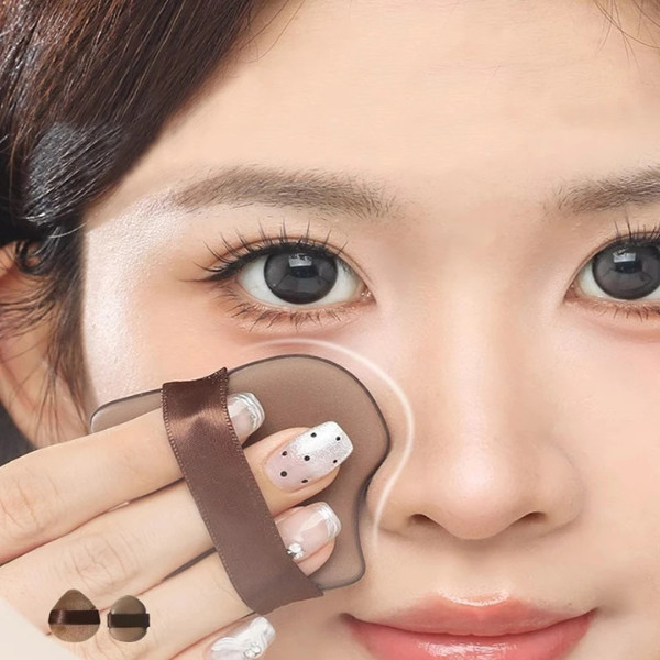 🍒Grace Thai🍒 พัฟช็อกโกแลต 6 ชิ้น พัฟกำมะหยี่ ขนาดมินิ ใช้ได้ทั้งแห้งและเปียก นุ่มพิเศษ สำหรับลงรองพื้น - รูปที่ 2