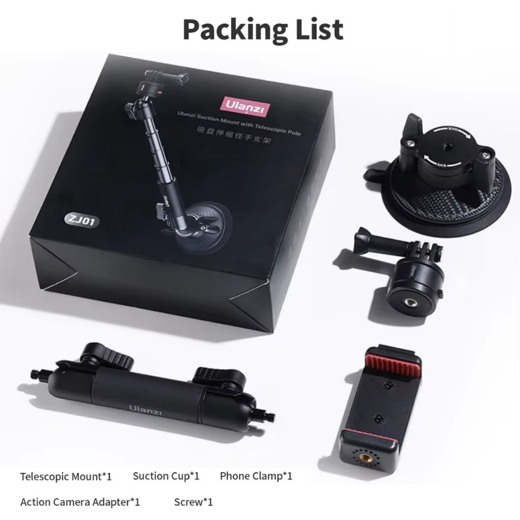 Ulanzi ZJ01 ขาจับกล้อง แม่เหล็ก ดูดติดกระจก รถยนต์ มือถือ Gopro กล้อง DSLR แข็งแรงทนทาน