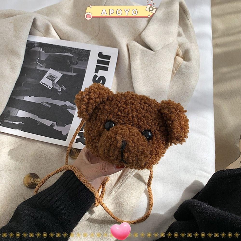 Apoyo Messenger Bags Little Girls Mini Bags For Children Kids Plush Purses