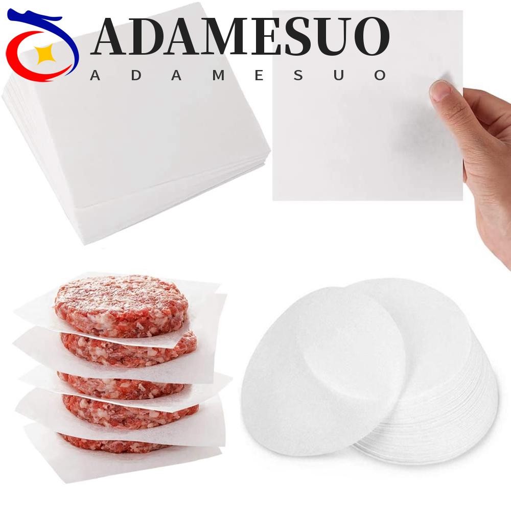 Adamesuo Patty Paper Caramel 4/5/6 in Paper Liner Sheets for Burger Press Patty Serperate Freezing Baking Supplies