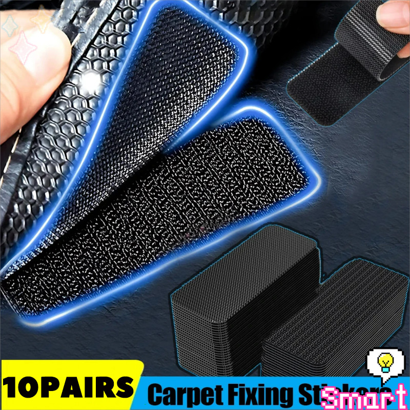 SMART【มีสินค้าในสต๊อก】เทปตีนตุ๊กแกมีกาวในตัว แบบ ขน+หนาม และ มีกาวด้านนอก ติดผ้าม่าน ติดหน้าต่าง 10Pcs/แพ็ค Nylon Buckle