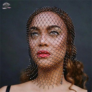 Jeremy1 หน้ากากคริสตัล Shining Headcover ตาข่ายยืดหยุ่น Part…