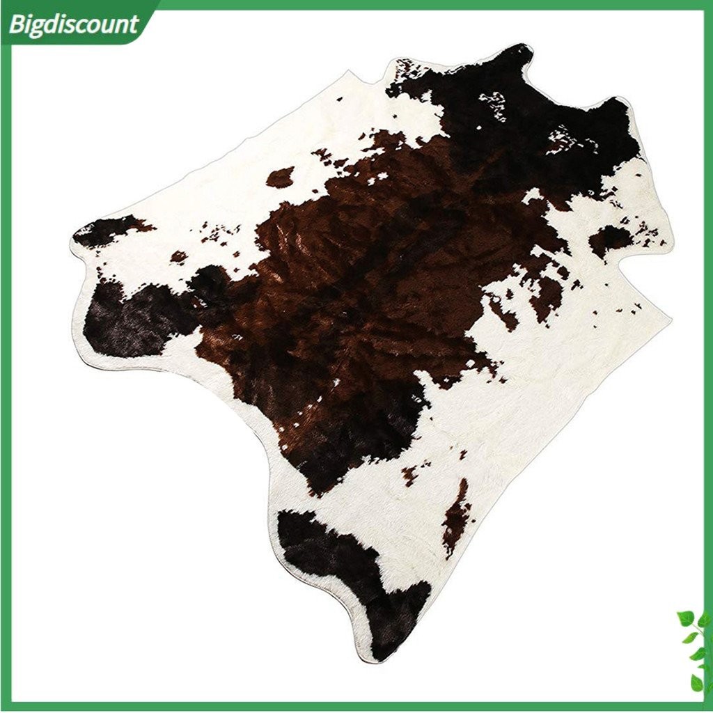 <BIG> Cow Animal Print Carpet Chair Throw Rug Anti-slip Living Room Lounge Mat Decor