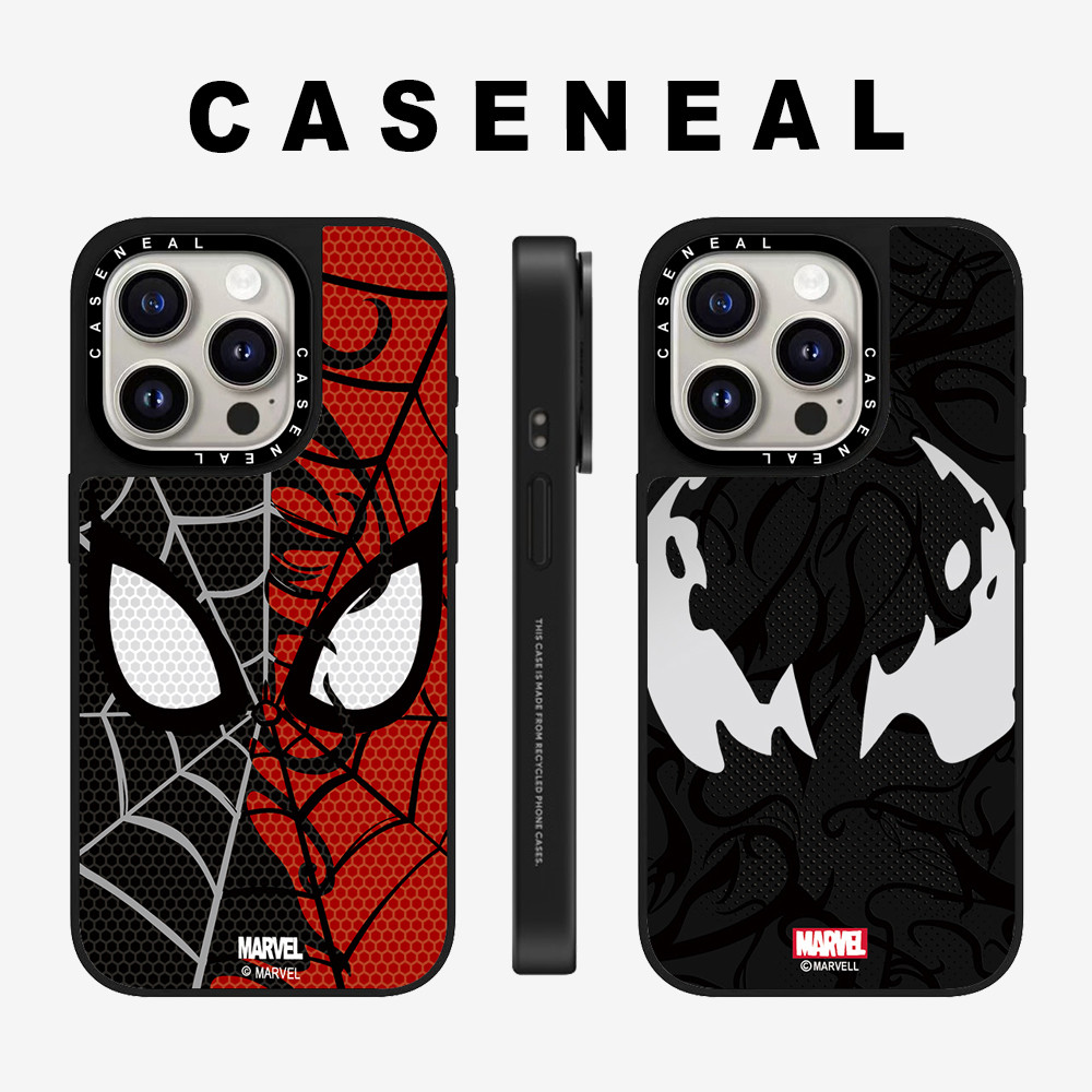 Drop proof CASENEAL เคสโทรศัพท์สําหรับ iPhone 16promax 16pro 16 15Pro 15promax 14promax 13 13promax พิมพ์ด้านข้างเคสแข็ง Spider-Man 12 12promax กรณี iPhone 11 กรณีคุณภาพสูง