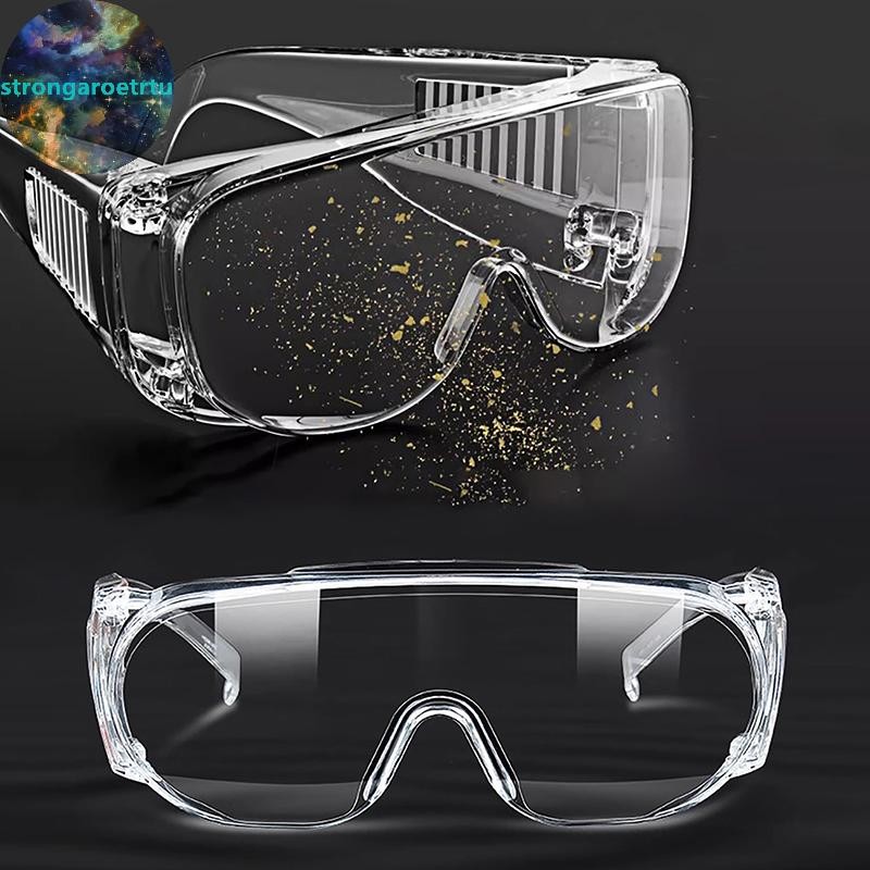 Strongaroetrtu Unisex โปร่งใส Fog & UV ทนแว่นตาความปลอดภัย Goggle Eye Protection Lab แว่นตาป้องกันเลนส์ Workplace แว่นตาป้องกันฝุ่น TH