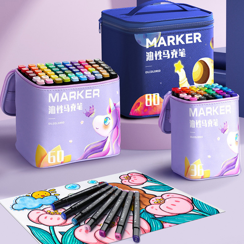 MARKER MAKER CONTENTTS 24 ชิ้น (24 สี) / VIBRANT AND VERSATILE / ACRYLIC MERKER SET 24 สีกันน้ํา