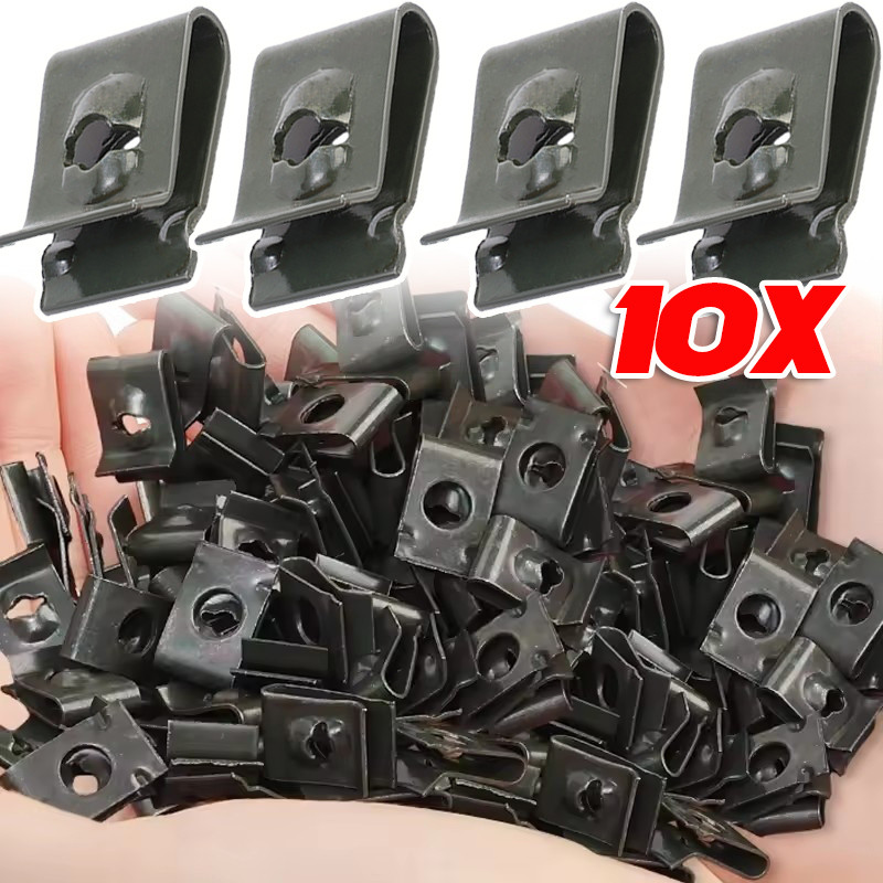 10 ชิ้น Auto Self-shatter Fastener คลิป - Spacers Army Green U-Type Spacers