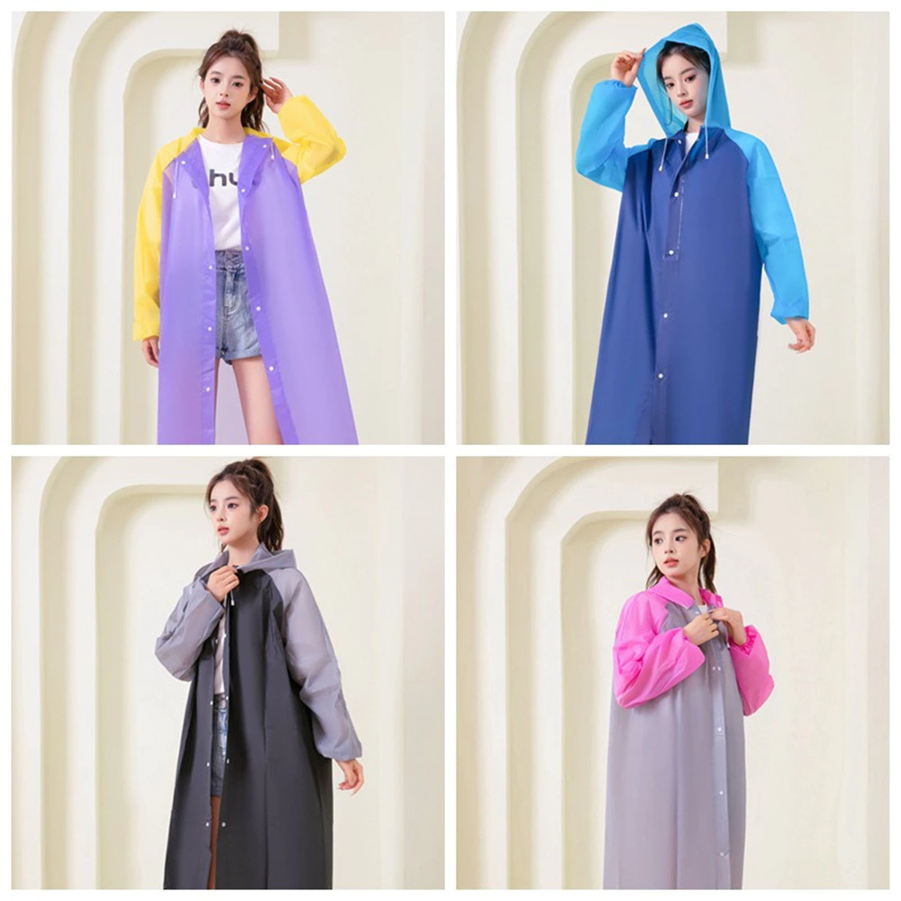 เสื้อกันฝน EVA หนา สีตัดกัน ชายและหญิง thumbnail 6