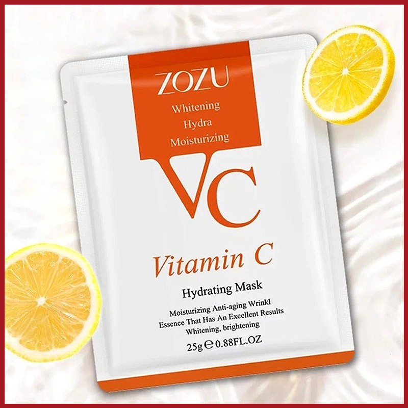 YTL มาร์คหน้า วิตามิน VC ZOZU มาส์กวิตามินซี หน้าขาวกระจ่างสดใส หน้าเนียนนุ่มชุ่มชื้น ปรับผิวให้ขาวมากยิ่งขึ้น