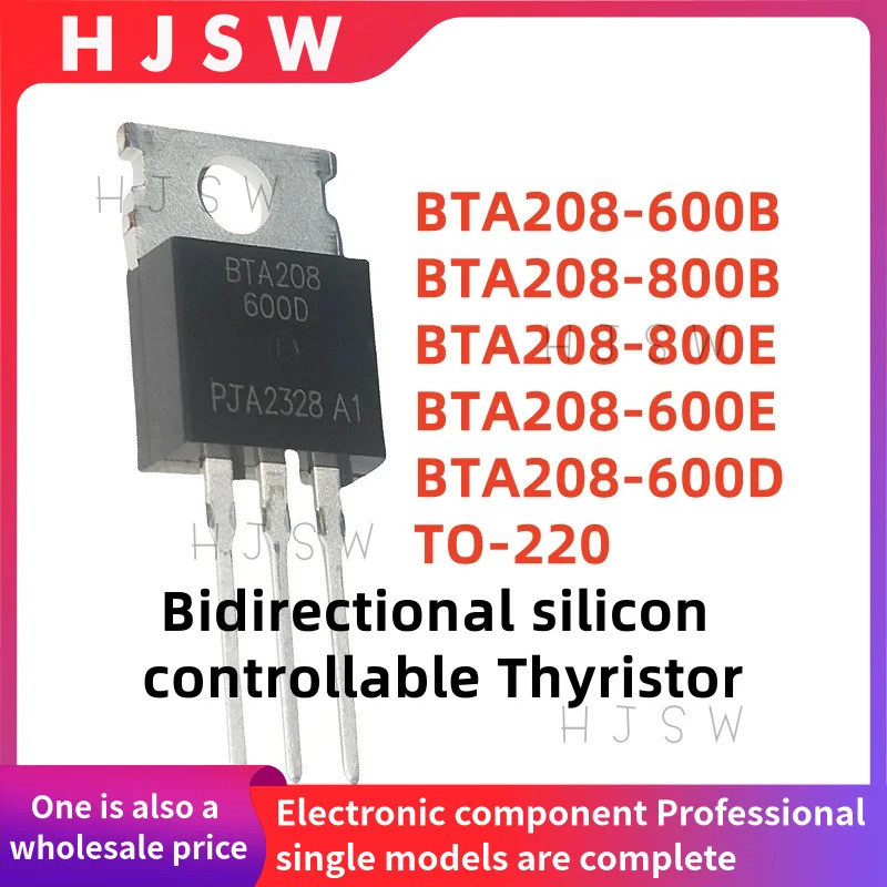 1-5PCS BTA208-600B BTA208-800B BTA208-800E BTA208-600E BTA208-600D TO-220 Bidirectional silicon cont