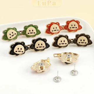 LuPa 1ชุด ตะขอปรับกางเกง แบบหัวเข็ม หัวเข็มขัดปรับเอว หน้าอิโมจิ Fashion Pins
